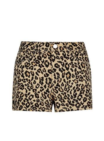 Dorothy Perkins Leopard Print Cotton Blend Shorts