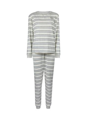 Dorothy Perkins Cream And Grey Embellished Stripe Print Twosie