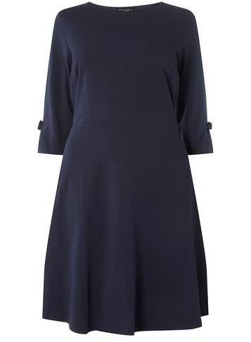 Dorothy Perkins *dp Curve Navy Bow Sleeve Detail Dress