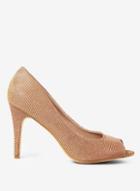 Dorothy Perkins Nude Niscose Clover Peep Toe Court Shoes