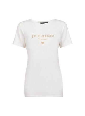 Dorothy Perkins Ivory Je T'aime Slogan T-shirt