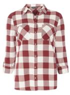 Dorothy Perkins *tall Large Gingham Print Shirt