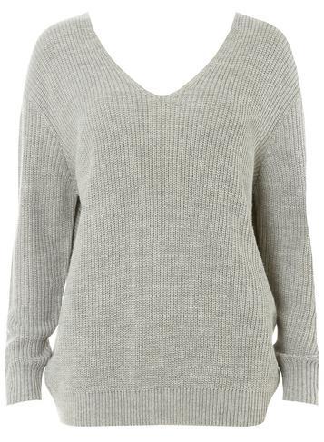Dorothy Perkins Grey Knot Back Jumper