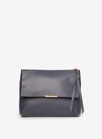 Dorothy Perkins Navy Blue Zip Top Cross Body Bag