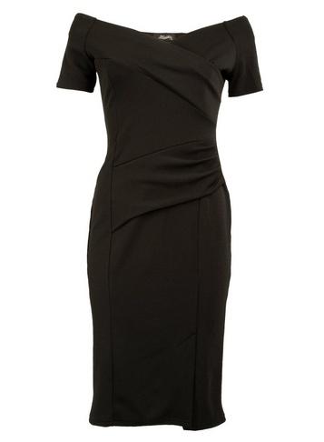 *feverfish Black Off Shoulder Dress