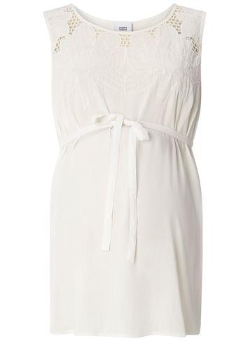 Dorothy Perkins *mamalicious Cream Lace Detail Trim Top