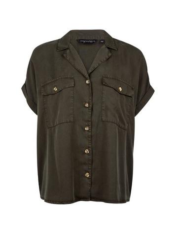 Dorothy Perkins Green Short Sleeve Shirt