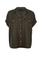 Dorothy Perkins Green Short Sleeve Shirt