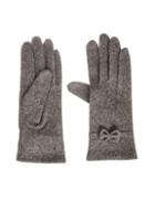 Dorothy Perkins *quiz Grey Bow Gloves