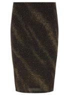 Dorothy Perkins Petite Gold Shimmer Black Tube Skirt