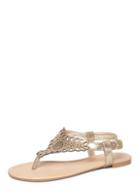 Dorothy Perkins Gold 'floss' Lace Effect Sandals