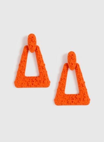 Dorothy Perkins Orange Doorknocker Earrings