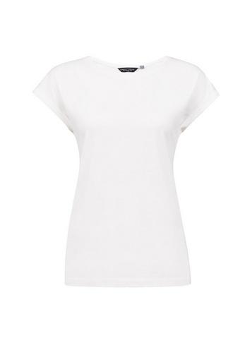 Dorothy Perkins White Roll Sleeve T-shirt