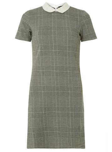 Dorothy Perkins Grey Pearl Collar Shift Dress