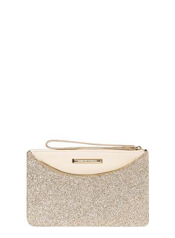 Dorothy Perkins Gold Curve Pocket Wristlet Clutch