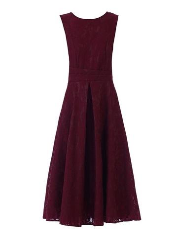*jolie Moi Burgundy Lace Bonded Dress