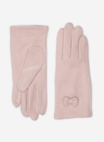 Dorothy Perkins Pink Fleece Bow Gloves