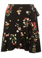 Dorothy Perkins Black Floral Tie Mini Skirt