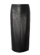 Dorothy Perkins *tall Black Leather Look Pencil Skirt
