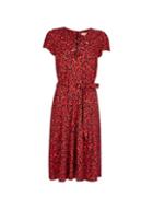 *billie & Blossom Red Leopard Print Ruffle Dress