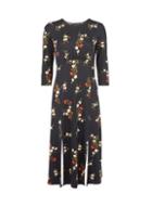 Dorothy Perkins Multi Colour Floral Print Empire Midi Shift Dress