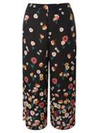 Dorothy Perkins Black And Rust Floral Cropped Trousers