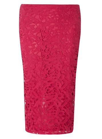 Dorothy Perkins Pink Floral Lace Pencil Skirt