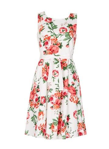 *izabel London Pink Floral Skater Dress