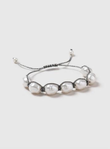 Dorothy Perkins Silver Pearl Effect Wristwear