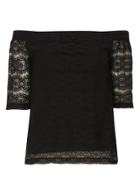Dorothy Perkins Black Lace Bardot Top