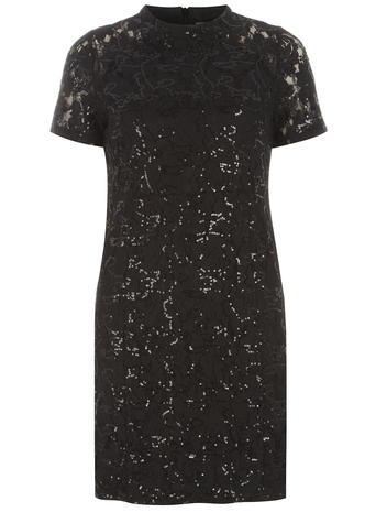 Dorothy Perkins Petite Black Sequin Dress