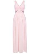 Dorothy Perkins *quiz Pink Twist Front Maxi Dress