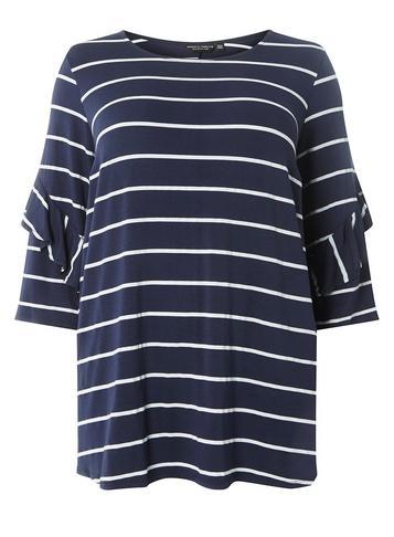 Dorothy Perkins *dp Curve Multi Coloured Twist Frill T-shirt