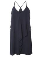 Dorothy Perkins *vila Navy Frill Front Cami Dress
