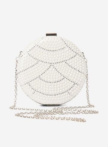 Dorothy Perkins Pearl Box Clutch Bag