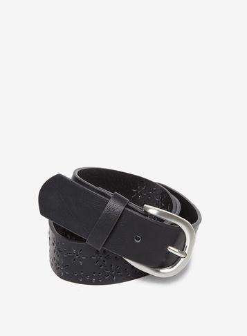 Dorothy Perkins Black Flower Punch Out Belt