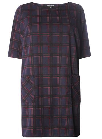 Dorothy Perkins Dp Curve Red And Navy Checked Tunic