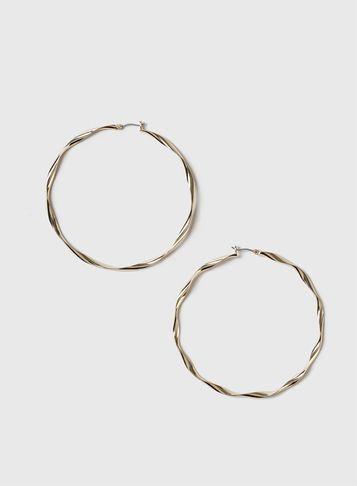 Dorothy Perkins Gold Twist Hoop Earrings