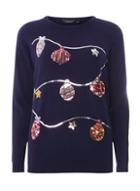 Dorothy Perkins Indigo Sequin Bauble Jumper