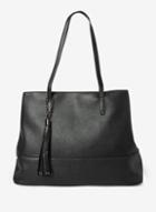 Dorothy Perkins Black Tassel Panel Tote Bag