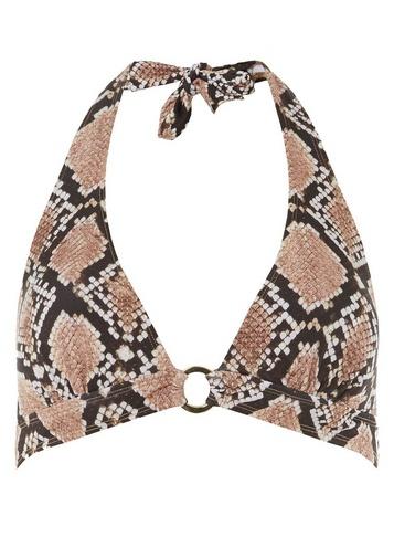 Dorothy Perkins *dp Beach Black Snake Print Bikini Top