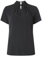 Dorothy Perkins *tall Black Twist Front Blouse