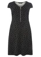 Dorothy Perkins *dp Curve Black Heart Zip Front Dress