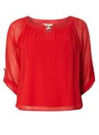 Dorothy Perkins *billie & Blossom Petite Red Trim Bubble Top