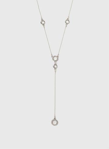 Dorothy Perkins Fine Silver Lariat Necklace