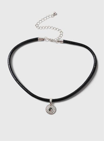 Dorothy Perkins Disk Drop Choker Necklace