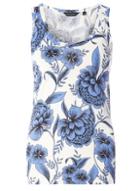 Dorothy Perkins Blue Floral Print Vest