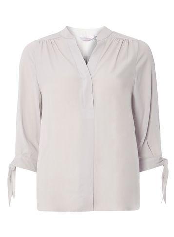 Dorothy Perkins Petite Silver Tie Sleeve Top