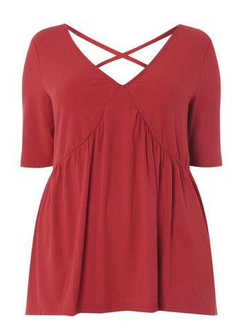 Dorothy Perkins *juna Rose Curve Red Cross Back T-shirt