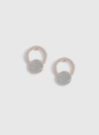 Dorothy Perkins Rose Gold Double Circle Glitter Earrings